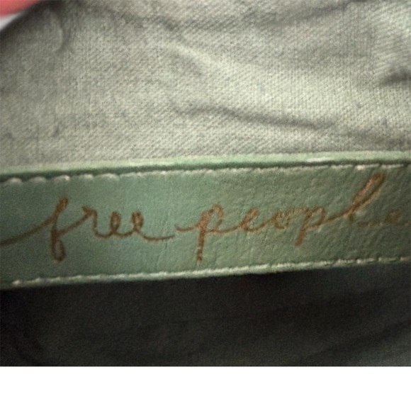 Free People Happy Hour Crossbody Bag Green Suede/Leather Twisted Hand strap - Picture 6 of 10